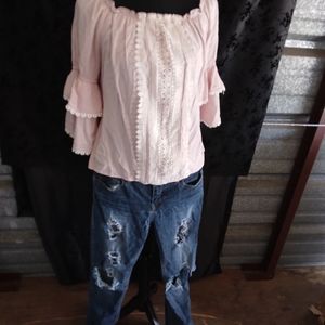 Outfit: Blouse and Jeans